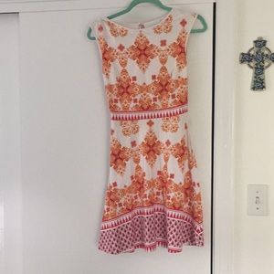 Red and yellow dress